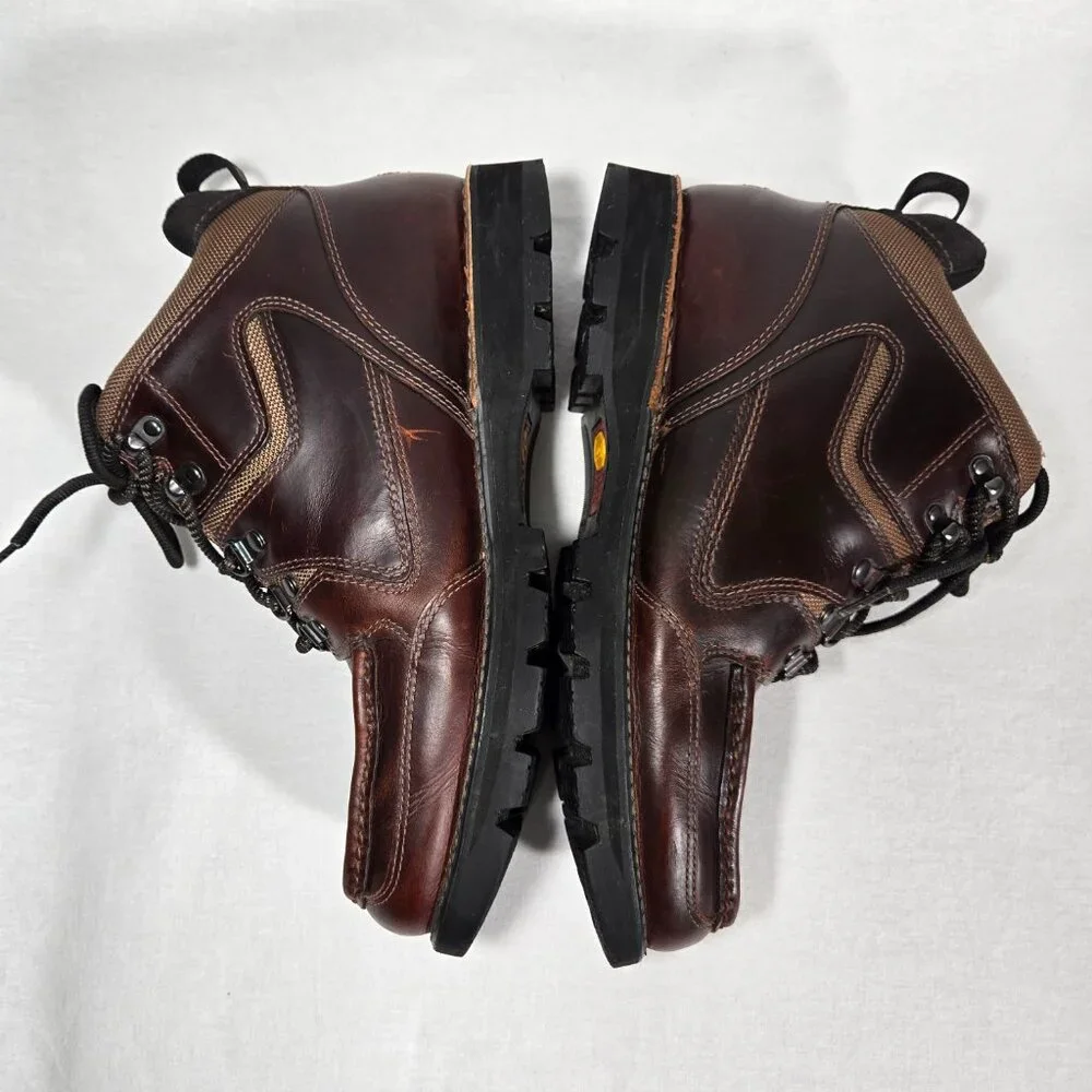 ROCKPORT XCS Burgundy & Brown Leather HIDRO-SHIELD Waterproof Boots Men Size 10 - Picture 13 of 17
